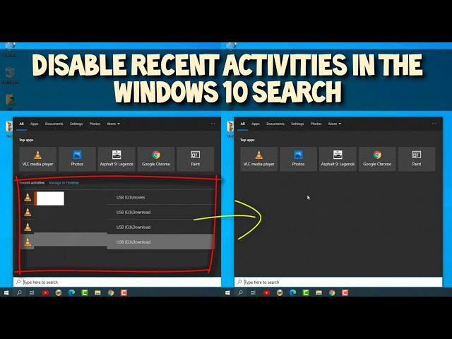 Remove or Disable Recent Activities on Windows 10 Search 2021 Guide