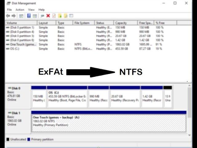 How to convert your drive from ExFat to Ntfs in under 1 minute!