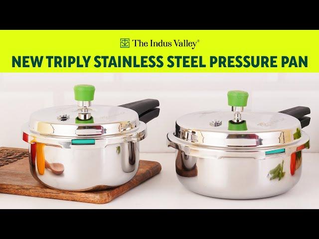 Triply Stainless Steel Pressure Pan Cooker |  2L & 3L | Pressure Cooker | The Indus Valley