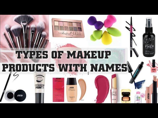 Types  of makeup products with names