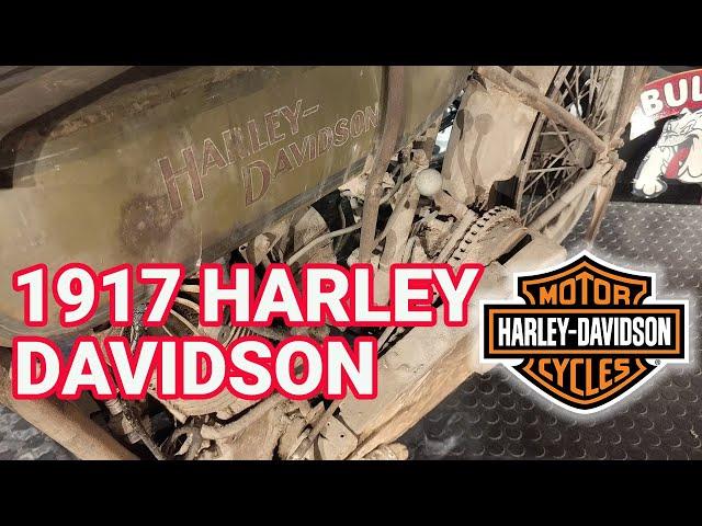 Barn Find 1917 US Military WW1 Harley Davidson Motorcycle!