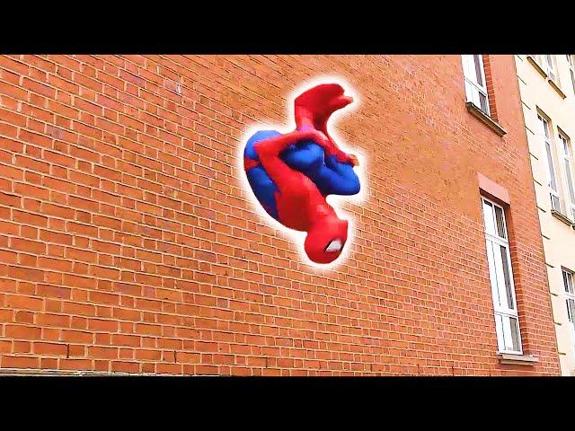 SPIDERMAN Fights Crime | Parkour, Flips & Kicks in Real Life