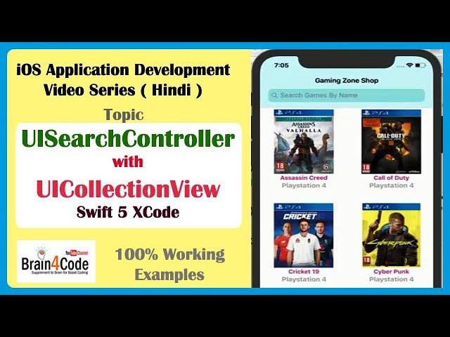 How to use UISearchController with Collection View in Swift 5 | Hindi | Search in UICollectionView