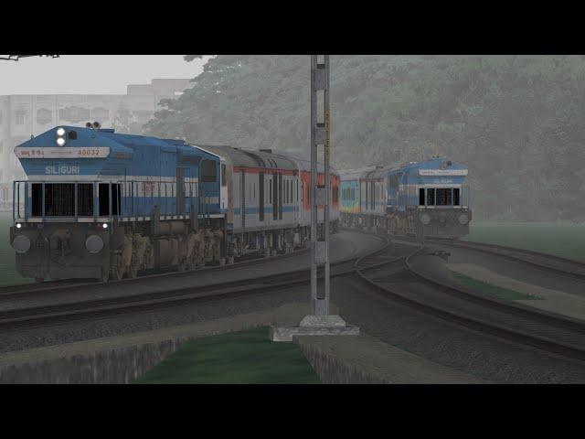 WDP4 LHB AC TRAIN vs WDP4B HUMSAFAR | BUMPY RAILROAD | Train Simulator | Railworks | IT GAMER BOY