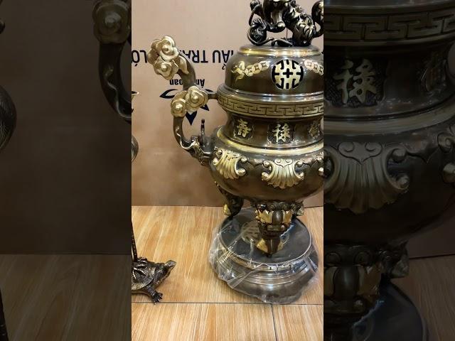 Đỉnh đồng đại bái được làm thủ công bằng tay chất liệu bằng đồng nguyên chất.mẫu mới nhất 2022