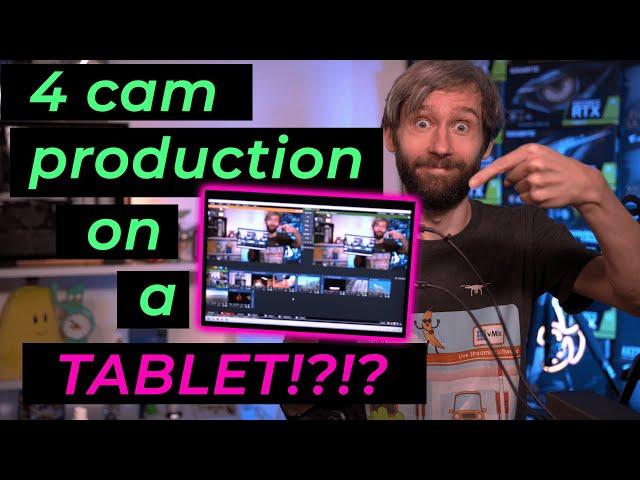 Live Streaming on a tablet....should you?? Attempting a 4 camera production on a Windows tablet!