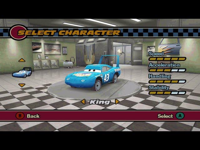 Cars GameCube - The King Gameplay (Dolphin)