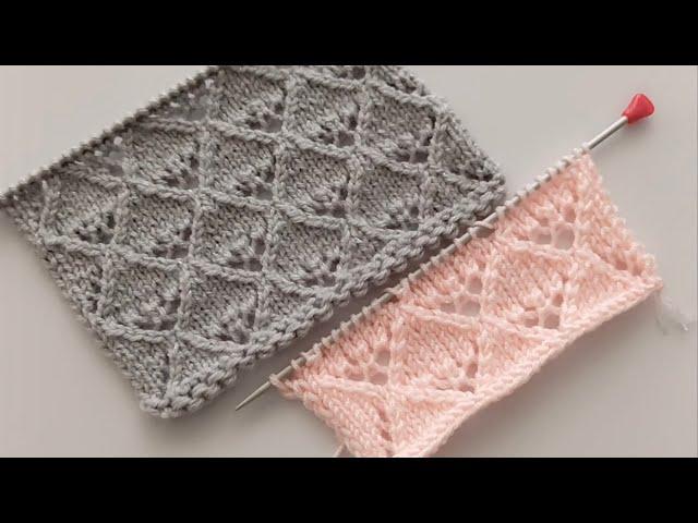 İki şiş gösterişli örgü modeli / bayan yelek örgü modelleri / knitting pattern
