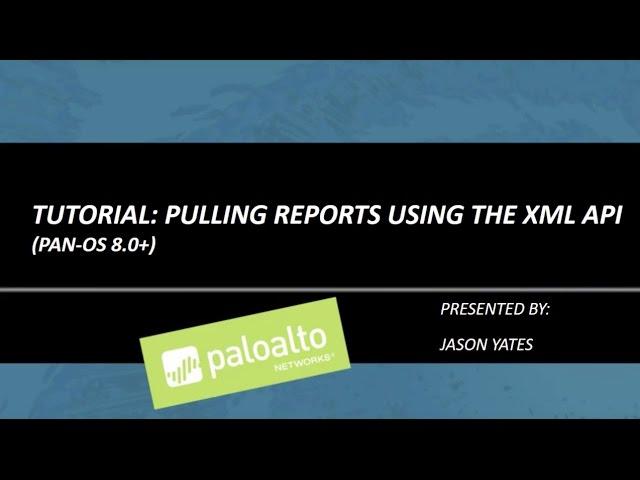 Tutorial: Pulling Reports using the XML API