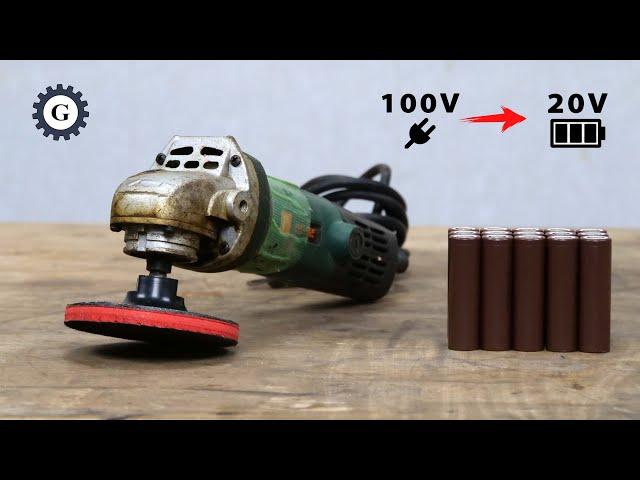 100VAC to 20VDC Angle Grinder Conversion | Relief GS 650 Disc Grinder