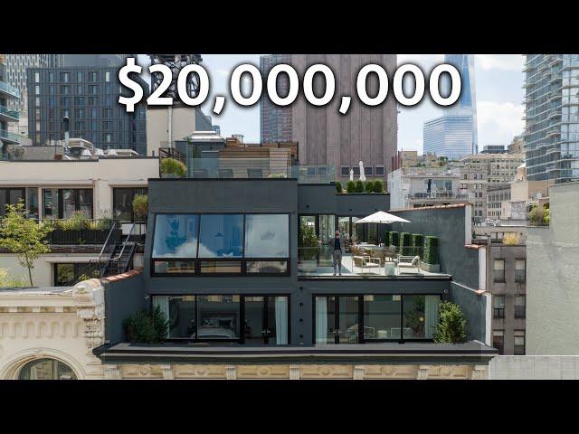 Touring a $20,000,000 NYC Penthouse With a Massive Rooftop Deck