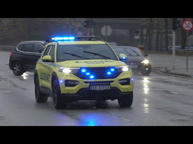 [Ford Explorer Legevakt] Bergen Ambulance Service responding code 3 with lights and sirens