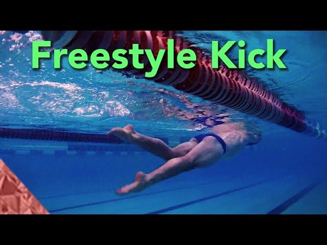 Freestyle kick technique. Swimming front crawl. Improve your position