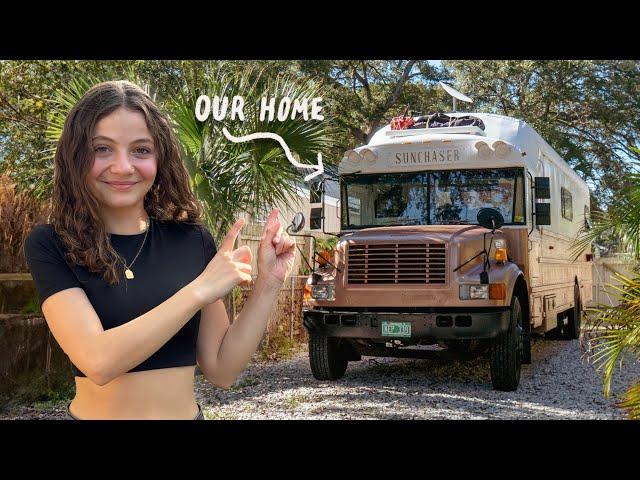 We Moved our Home to Florida *LOOK WHERE WE PARKED!* | SunChaser Skoolie