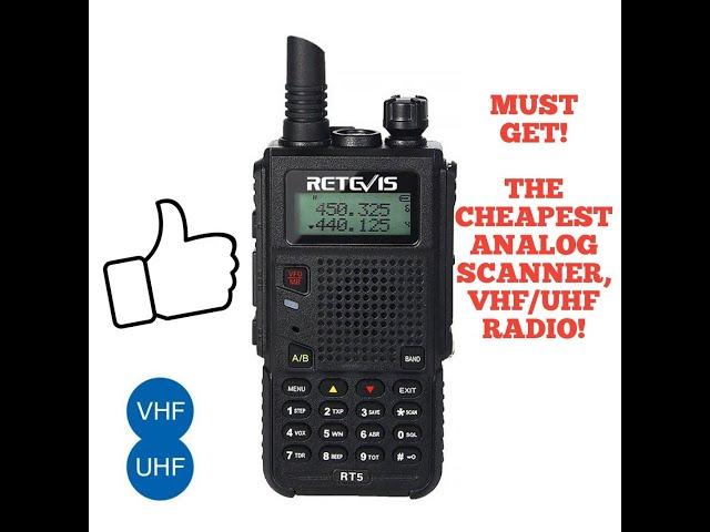 Cheapest police scanner, VHF-UHF radio?! Retevis RT5 Review