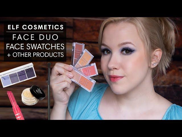 Elf Cosmetics Bite Size Face Duo Face Swatches + other products