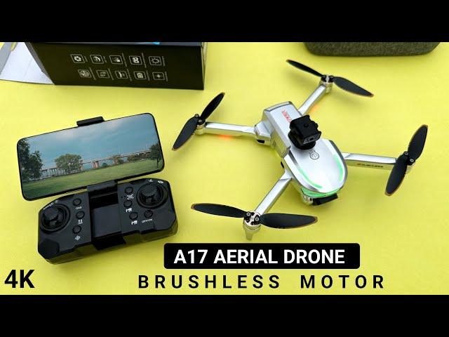 A17 AERIAL Brushless motor Drone Best Foldable Drone with dual camera Wifi Connectivity 720p 4k