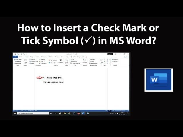 How to Insert a Check Mark or Tick Symbol in MS Word?