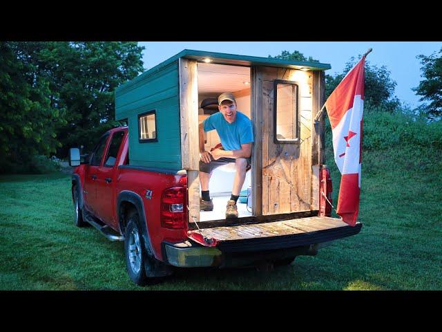 $0 Truck Camper Build | Start-to-Finish (ft. DJI Portable Power Station)