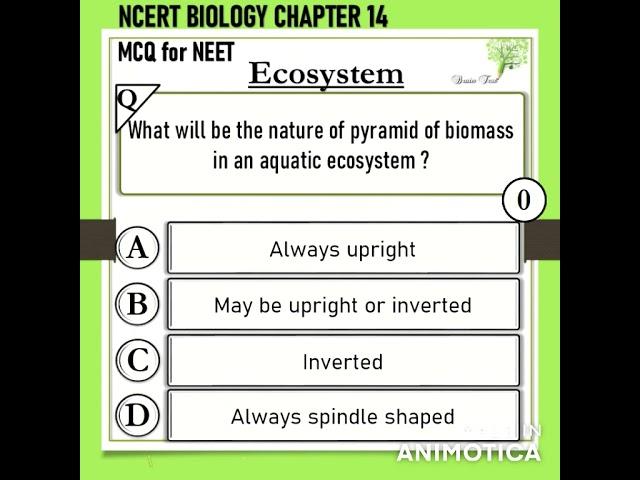 Ecosystem mcq for neet 2022 | MCQs Discussion class 12 biology | neet