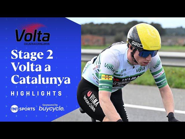 GREAT PHOTO FINISH!  | Men's Stage 2 2025 Volta a Catalunya Race Highlights | TNT Sports Cycling