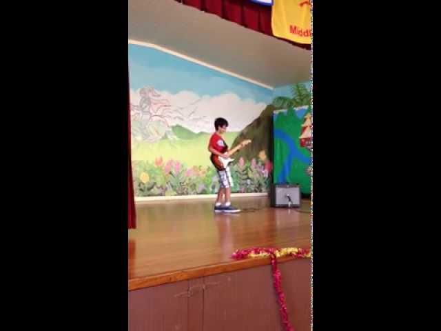 12 Year's Old, Playing SRV At School Talent Show