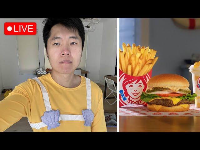 LIVE  - going to Wendy's for their Spongebob Krabby Patty burger