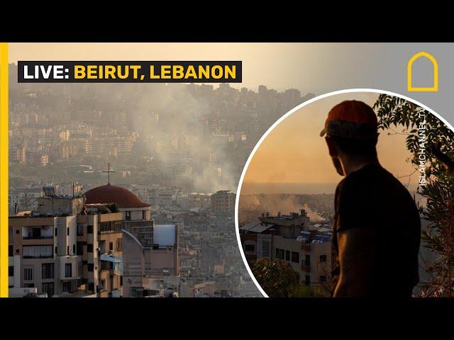 LIVE: VIEW OVERLOOKING LEBANON'S BEIRUT SKYLINE