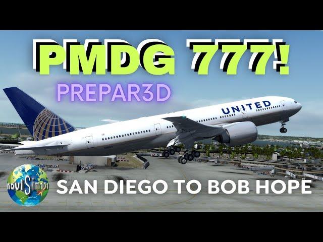 777 Full Flight Tutorial from San Diego to  Bob Hope (Burbank) | Short Runway Landing!