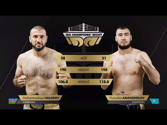 92+kg Mahammadrasul MAJIDOV (AZE) vs Nursultan AMANZHOLOV (KAZ)| IBA Champions' Night | September 28