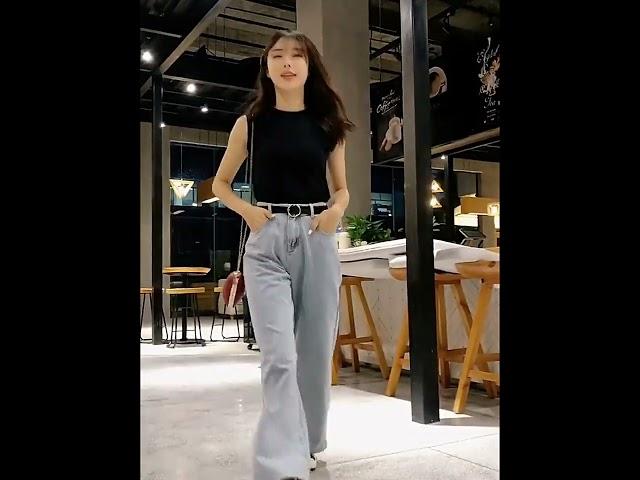 일자핏 하이웨스트 청바지 소개영상
