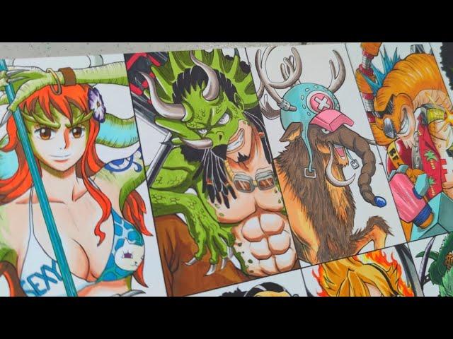 Drawing Strawhat Crew as BEAST PIRATES HYBRID FORMS | ONEPIECE