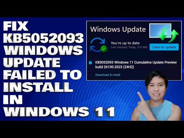 How To Fix KB5052093 Windows Update Failed To Install in Windows 11