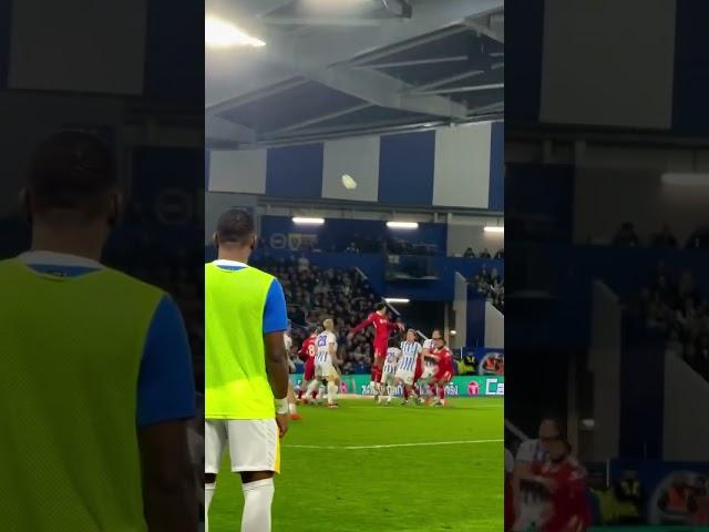 Dominik Szoboszlai takes a corner | Brighton 2-3 Liverpool #football #carabaocup #brighton