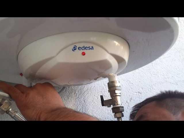 Como reparar fuga de agua de Termo Eléctrico Edesa 100 litros, vídeo 2/2