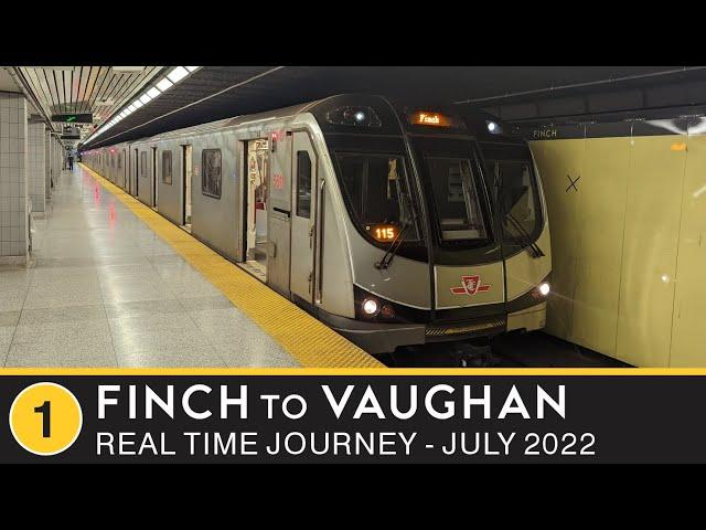  Toronto Transit Commission - Real Time Journey - Line 1 - Finch to Vaughan