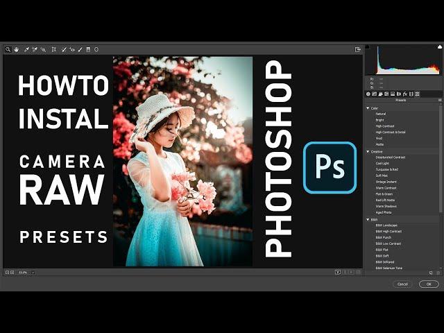 how to install camera raw presets in Photoshop cc 2021 MSA photography