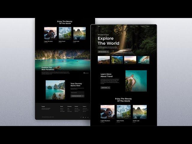 Responsive Travel Website Design Using HTML CSS & JavaScript.
