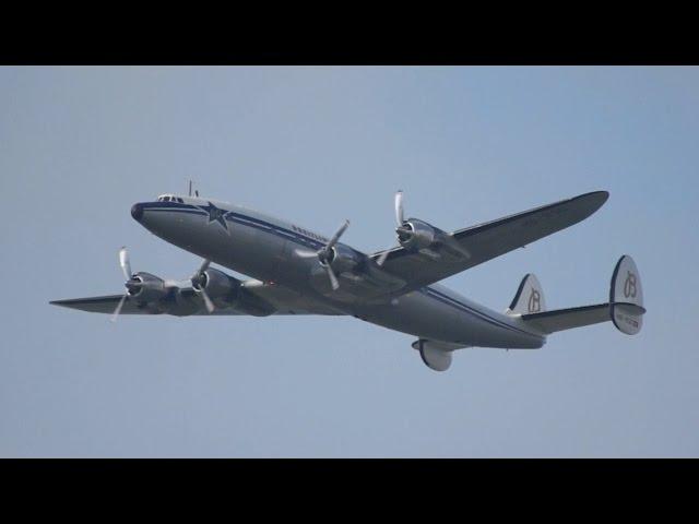 Lockheed L-1049F Breitling Super Constellation Engine Start up Takeoff Flypast and Landing