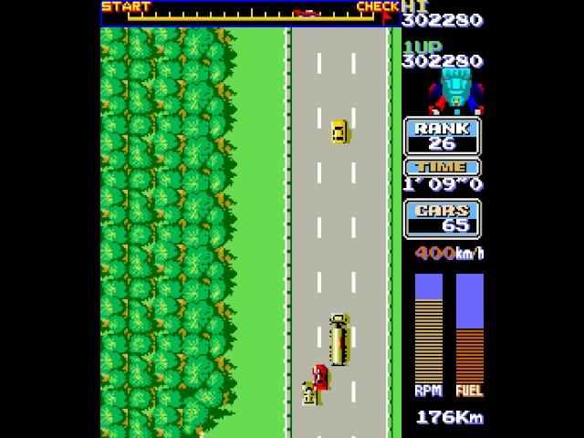 Arcade Game: Road Fighter (1984 Konami)