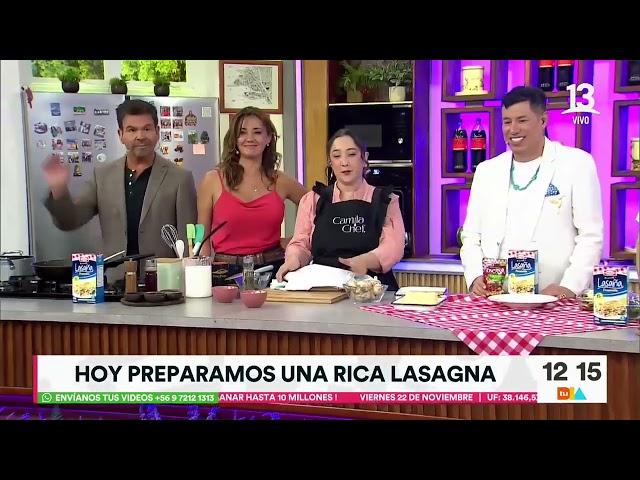 Rápido y fácil: Camila Chef prepara lasagna vegetariana | Tu Día | Canal 13