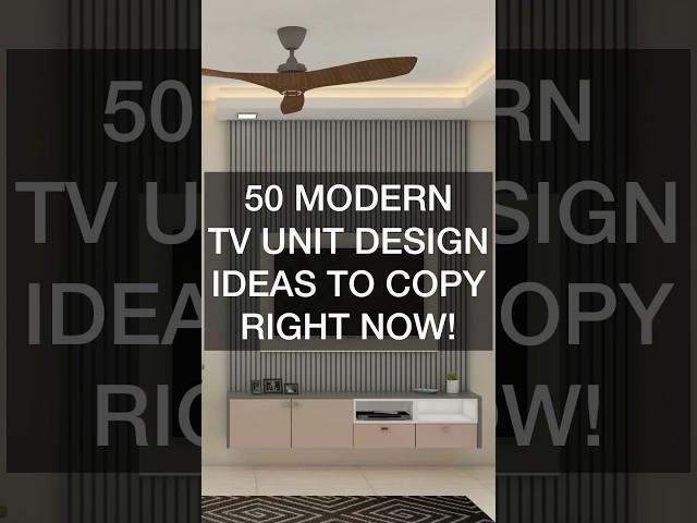 50 Modern TV unit designs! #tvunitdesigns #tvunits #interiordesign #interiordesign #livingroomideas