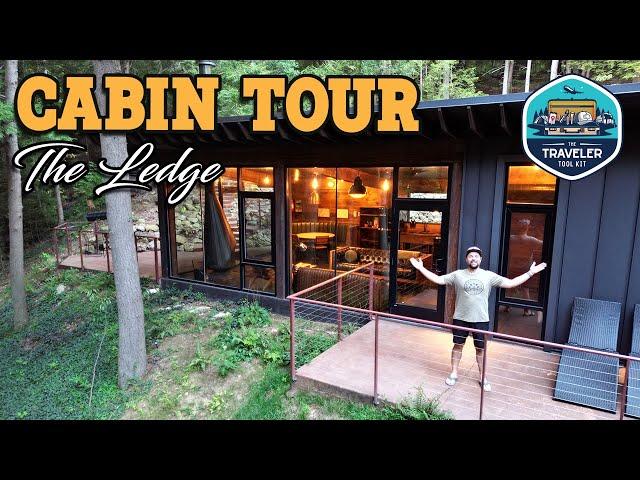 Tour Unique Airbnb Rental Cabin in Hocking Hills, Ohio | The Ledge Cabin at The Lost Cavern