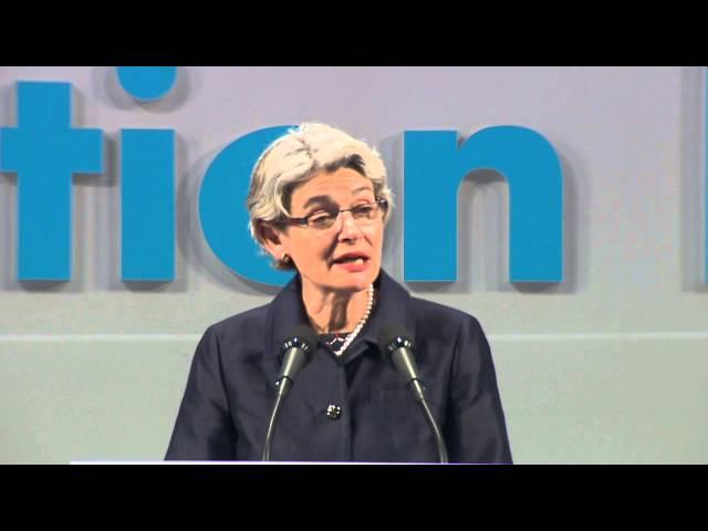 UNESCO Director-General Irina Bokova speaks at the World Education Forum 2015, Incheon, Korea