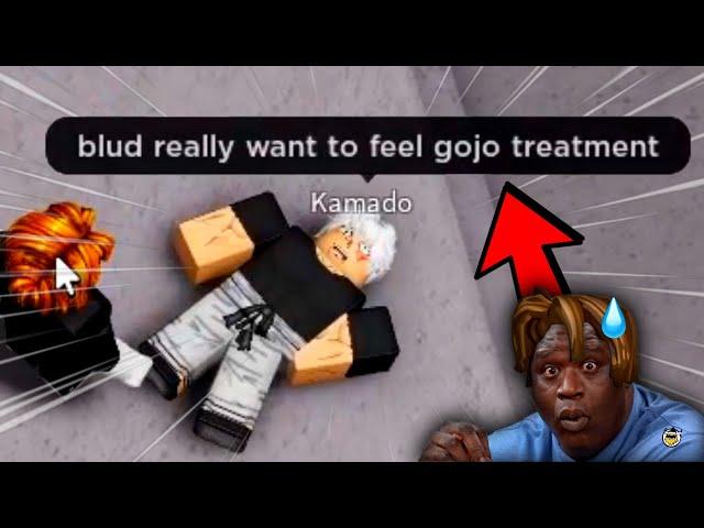 "blud really want to feel gojo treatment" | The Strongest Battlegrounds | ROBLOX