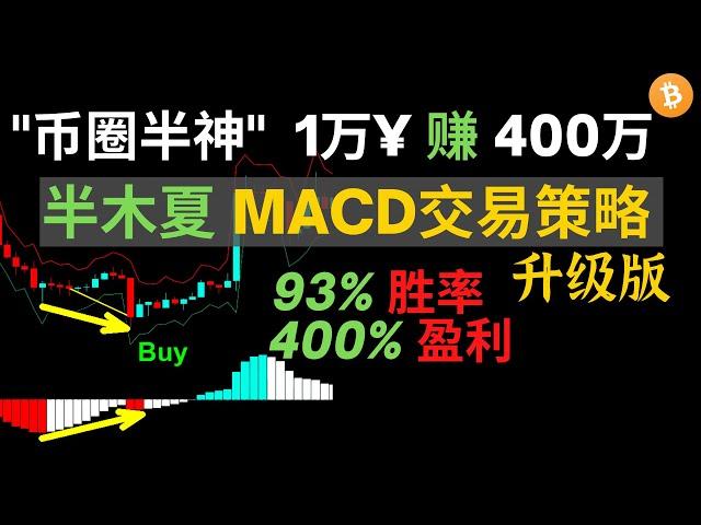 93%胜率，实盘1万¥赚400万的【币圈半神】半木夏MACD交易策略—升级版（+自动背离/止损识别工具）#半木夏#macd#tradingview#肥宅比特币#比特皇#欧阳拽白#凉兮#小侠