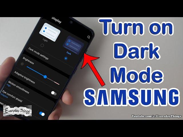 How to Turn ON or OFF Dark Mode Samsung Smartphone