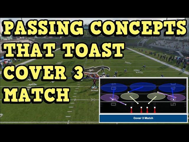 #madden #maddentips #maddendefense HOW COVER 3 MATCH WORKS & 6 PASSING CONCEPTS THAT WILL SMOKE IT