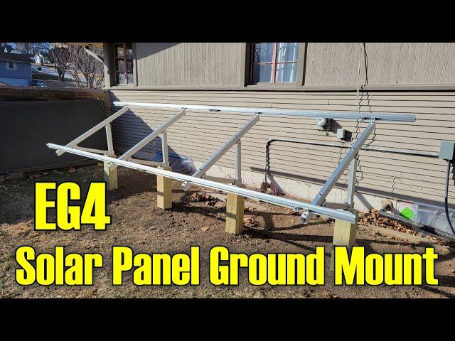 EG4 Solar Panel Ground Mount Rack Install!!