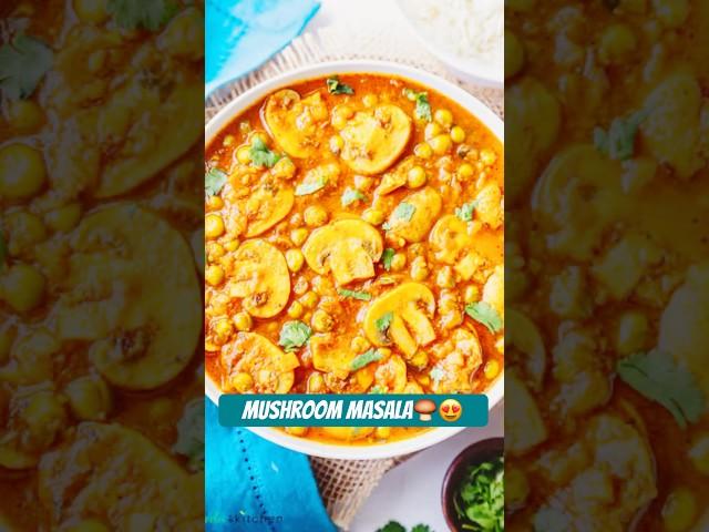 Mushroom Masala Made Easy – 1-Minute Recipe!  #indianfood #recipe #cooking #shorts #food #desifood